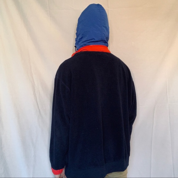 🏆Vintage Polo Sport Zip Away Hood 1/4 Zip Fleece - Picture 2 of 6